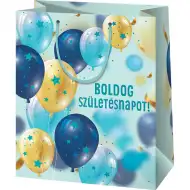 Vse najboljše za rojstni dan! Darilna vrečka z vzorcem balonov, ekskluzivna, velikanske velikosti, 33x15x44cm.