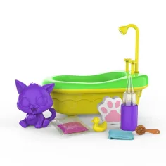 Washy Friends: Barvno razkritje Mačke za kopanje z banjo in dodatki - Pinki slika 2