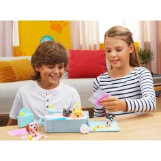 Washy Friends: Color Reveal plavalni 3 psički figurice z jacuzzijem in dodatki slika 3