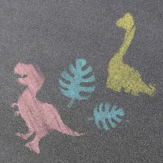 World of Dinosaur: Komplet kred za asfalt z dinozavrsko šablono slika 2