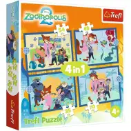 Zootropolis 2 - 4 v 1 35-48-54-70-delni puzzle - Trefl
