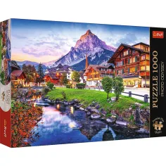 Alpska vas v Švici 1000-delni premium puzzle - Trefl slika 1