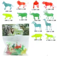 Animal World: Divje živali 12-delni set prozornih figuric