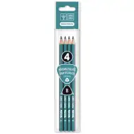 Ars Una: 4-delni paket trikotnih črtastih grafitnih svinčnikov B