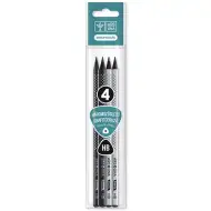 Ars Una: 4-delni paket trikotnih lesenih grafitnih svinčnikov HB s črnimi pikami