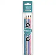 Ars Una: Set trikotnih grafitnih svinčnikov HB z motivom srebrnih listov