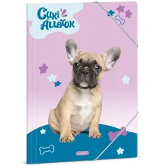 Ars Una: Srčkani Živali – Francoski buldog A/4 gumijasta mapa