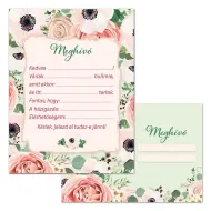 Ars Una: Vabilo na zabavo z vzorcem vrtnice in ovojnico, 10 kosov