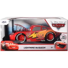 Avtomobili: Bliskovit McQeen kovinski avto z odpirajočo se pokrovko motorja v merilu 1/24 - Simba Toys
