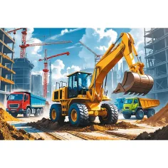 Bager traktor 60 delni puzzle - Trefl slika 2