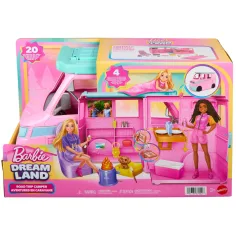 Barbie Dream Land Potovanje s kamp prikolico z 20 dodatki – Mattel