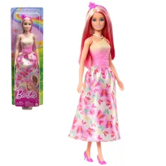 Barbie Dreamtopia: Princeska punčka v rožnati obleki z metuljčki - Mattel