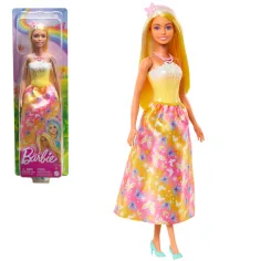 Barbie Dreamtopia: Princeska punčka v rumeno-roza obleki z metuljčki - Mattel
