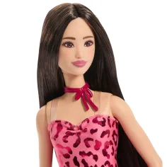 Barbie: Fashionista Prijateljice modna punčka s temnimi lasmi v obleki z leopardjim vzorcem – Mattel slika 3