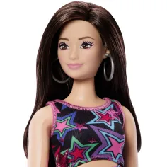 Barbie Fashionista Prijateljice stilska modna punčka v obleki s zvezdnim vzorcem - Mattel slika 3