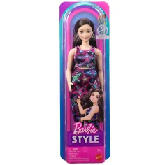 Barbie Fashionista Prijateljice stilska modna punčka v obleki s zvezdnim vzorcem - Mattel