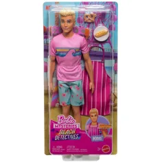 Barbie Mysteries: Plažni detektivi - Ken punčka s dodatki - Mattel