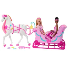 Barbie Orehov Drobljivec - Snežna Sanjska Komplet s Konjem - Mattel
