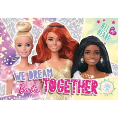 Barbie prijateljice 60-delni bleščeči puzzle 50x35 cm - Lisciani slika 2