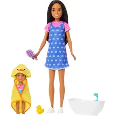 Barbie punčka v obleki s srčki - Mattel slika 3