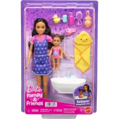 Barbie punčka v obleki s srčki - Mattel