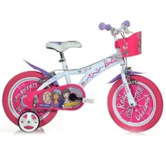 Barbie roza-bela otroška kolesa velikosti 12 - Dino Bikes kolo