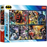 Batman: Junaki in zlikovci Gothama, 4x250-delni puzzle – Trefl