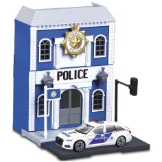 Bburago city - Audi A6 policijski avto in policijska postaja 1 /43 slika 3