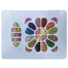 Beads Series: Set za izdelavo nakita s perlicami, elastiko za lase in obeskom, z 200+ perlicami slika 2