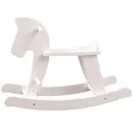 Beli leseni gugalni konj - Woodyland