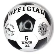 Belo-črna nogometna žoga iz umetnega usnja 23cm