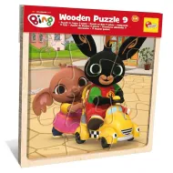 Bing in prijatelji, lesena sestavljanka z okvirjem, 9 kosov - Lisciani