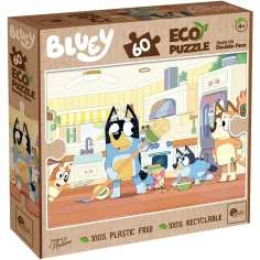 Bluey 2 v 1 60 kosov Eco puzzle in pobarvanka 70x50cm - Lisciani