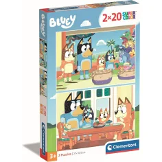 Bluey 2x20kosov supercolor sestavljanka - Clementoni