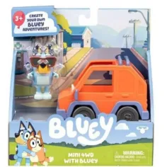 Bluey igrača set - Bluey in njegov 4x4 avto slika 1