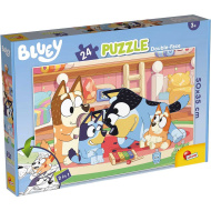 Bluey in prijatelji 2 v 1 24-delni puzzle in pobarvanka 50x35 cm - Lisciani