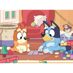 Bluey in prijatelji 2 v 1, 4x48-delna maxi talna sestavljanka in pobarvanka 35x25 cm - Lisciani slika 3