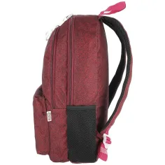 Bordo rdeča zaobljena šolska torba, nahrbtnik s tremi predelki Spirit: SHADE 43 x 29 x 21 cm slika 3