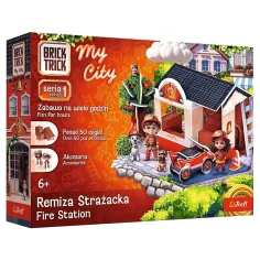 Brick Trick iz opeke gradimo: My City Gasilska postaja 50-delni gradbeni set - Trefl slika 1