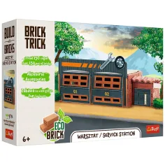 Brick Trick iz opeke gradimo: Servisna postaja 150 delni gradbeni set - Trefl slika 1
