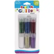 Carioca: Glitter Dust 6-delni set bleščic v prahu v lončkih - Živahne barve