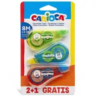 Carioca: Set korekturnih trakov 2+1 darilo 8mx5mm
