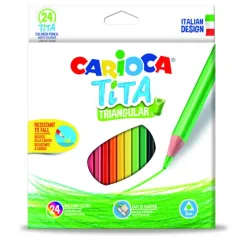Carioca: Tita trikotna barvna svinčnika 24kos