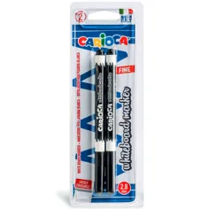 Carioca Whiteboard Flomaster za tablo črne barve 2 kom