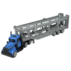 City Truck: Modri kljunasti kamion za prevoz avtomobilov 22 cm slika 2