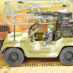 Combat Force 9: Vojaško terensko vozilo z vojakom in orožji 22 cm slika 3
