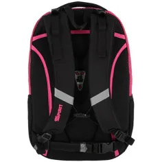 Črna in pink zaobljena šolska torba, nahrbtnik Spirit: Campus 46 x 33 x 22 cm slika 2