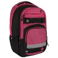 Črna in pink zaobljena šolska torba, nahrbtnik Spirit: Campus 46 x 33 x 22 cm