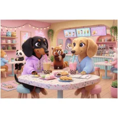 Dachshundi v kavarni 300-delni puzzle - Trefl slika 2