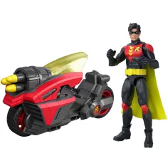 DC Robin akcijska figura z motorjem in izstrelitvenimi raketami – Mattel slika 2